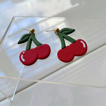 Cherry drop earrings