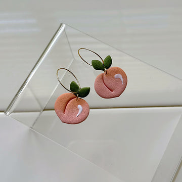 Peachy hoop earrings